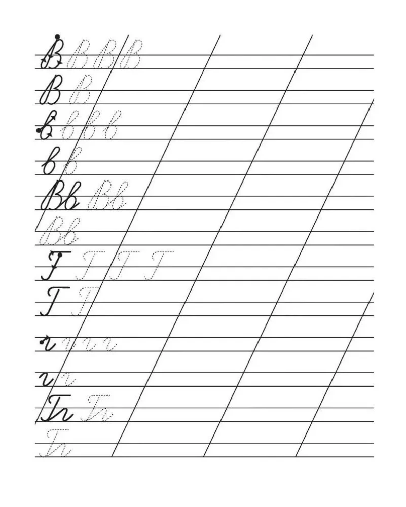 Copybooks. Workbook. Cursive Letters