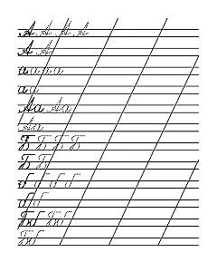 Copybooks. Workbook. Cursive Letters