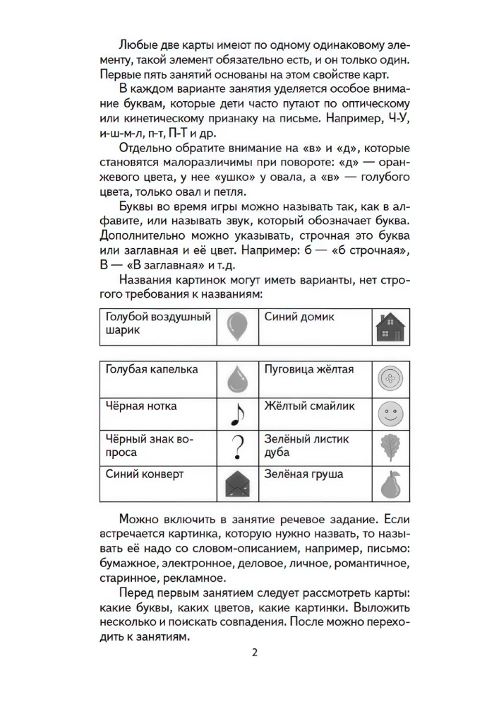 Kaleidoskop der Buchstaben. Set von Entwicklungskarten