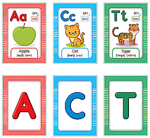 Inglise tähestik. 26 õppekaarti