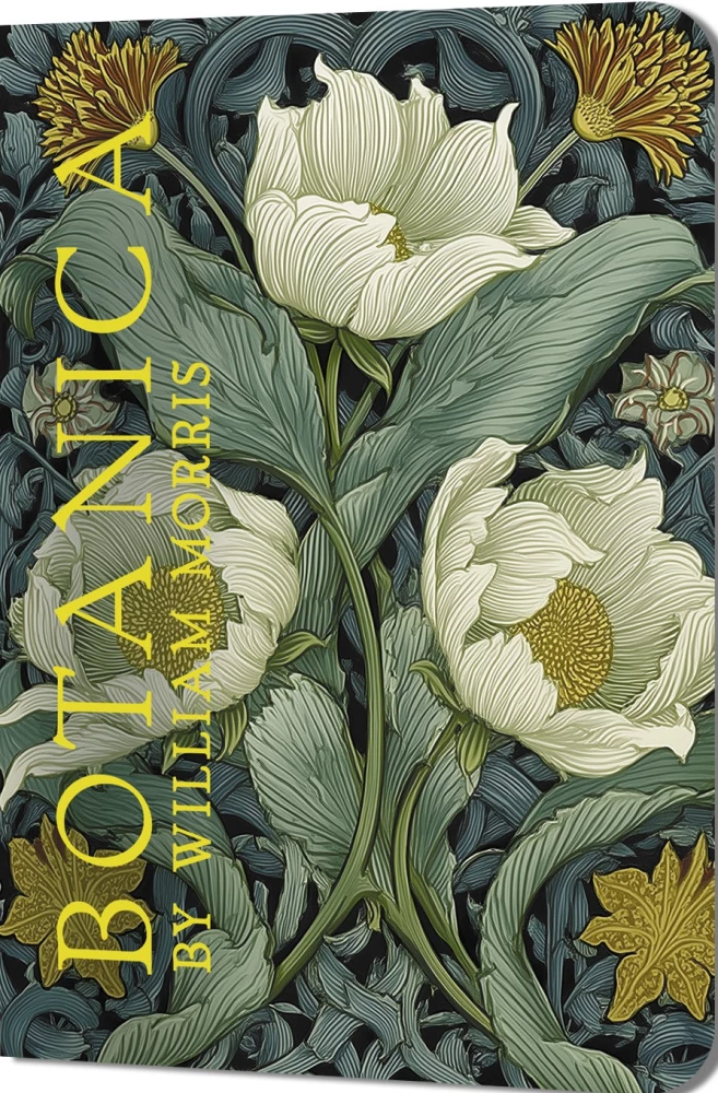 Блокнот Botanica (белые и розовые цветы на голубом фоне)