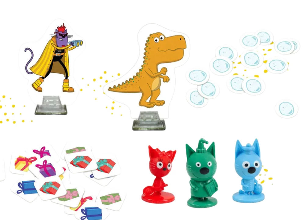 Настольная игра - Три кота. Зимние каникулы. Команда Миу-миу-миу!