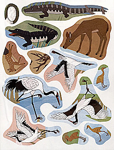 World of Animals. Stickers. By the Waterbody
