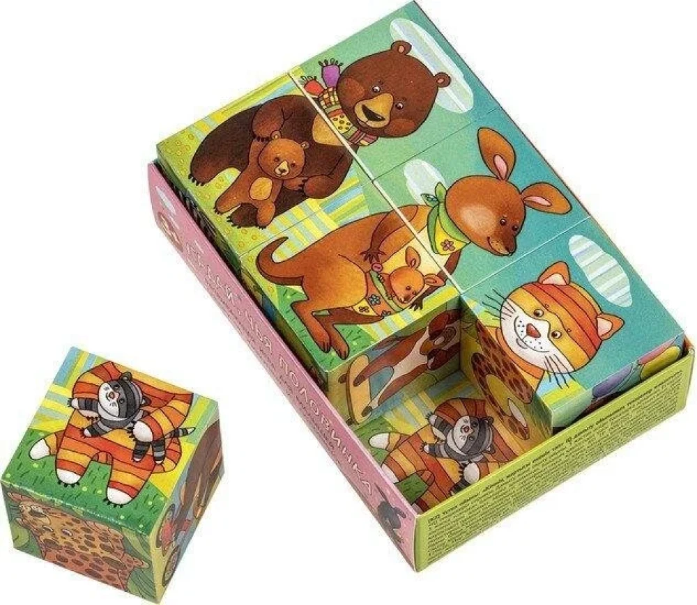 IQ kubeliai. 6 kubelių dėžutėje. Atspėk, kieno pusė. 3+