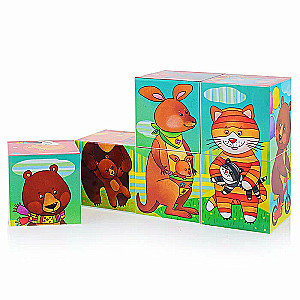 IQ kubeliai. 6 kubelių dėžutėje. Atspėk, kieno pusė. 3+