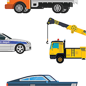 Galda spēle - Šurum-Burum. Atrodi pusīti (transports)