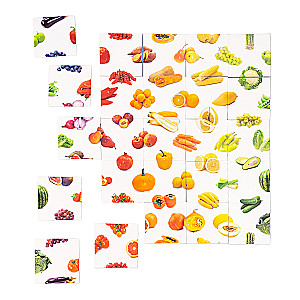 Gra planszowa - Szurum-Burum. Znajdź połowę (warzywa, owoce)