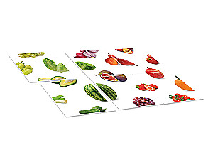 Gra planszowa - Szurum-Burum. Znajdź połowę (warzywa, owoce)