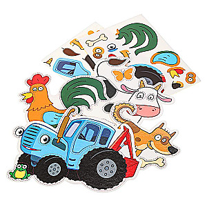 Soft Applique. Blue Tractor