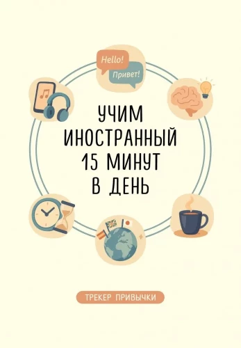 Блокнот: Трекер привычки: учим иностранный 15 минут в день