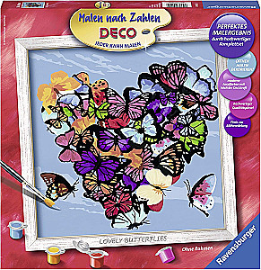 Картина по номерам 30X30cm - Lovely Butterflies