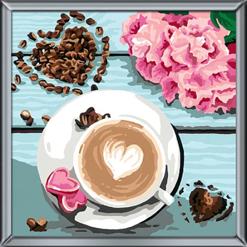 Картина по номерам 30x30cm - Kaffeeliebe