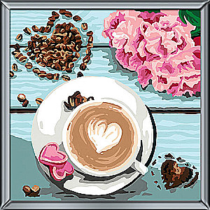 Картина по номерам 30x30cm - Kaffeeliebe