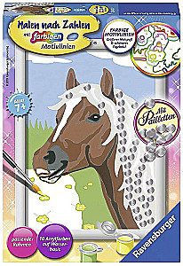 Картина по номерам 13x18cm - Лошадь