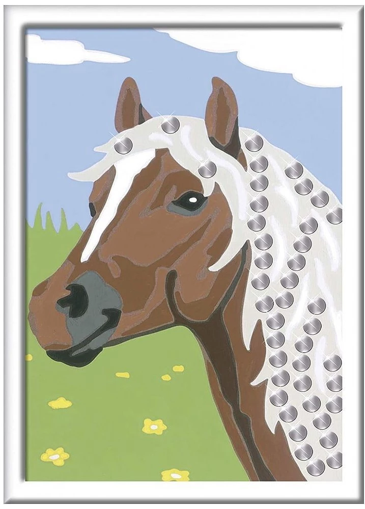 Картина по номерам 13x18cm - Лошадь