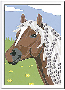 Картина по номерам 13x18cm - Лошадь