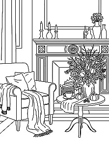 Hygge with Ase Lavrinovich. Anti-Stress Coloring Book