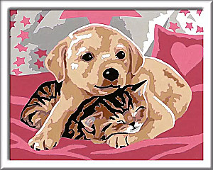 Картина по номерам 18х13 см - Beste Freunde