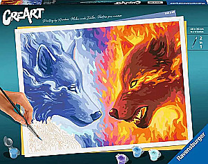 Obrazek według numerów 40x30 cm - Ogień i Lód
