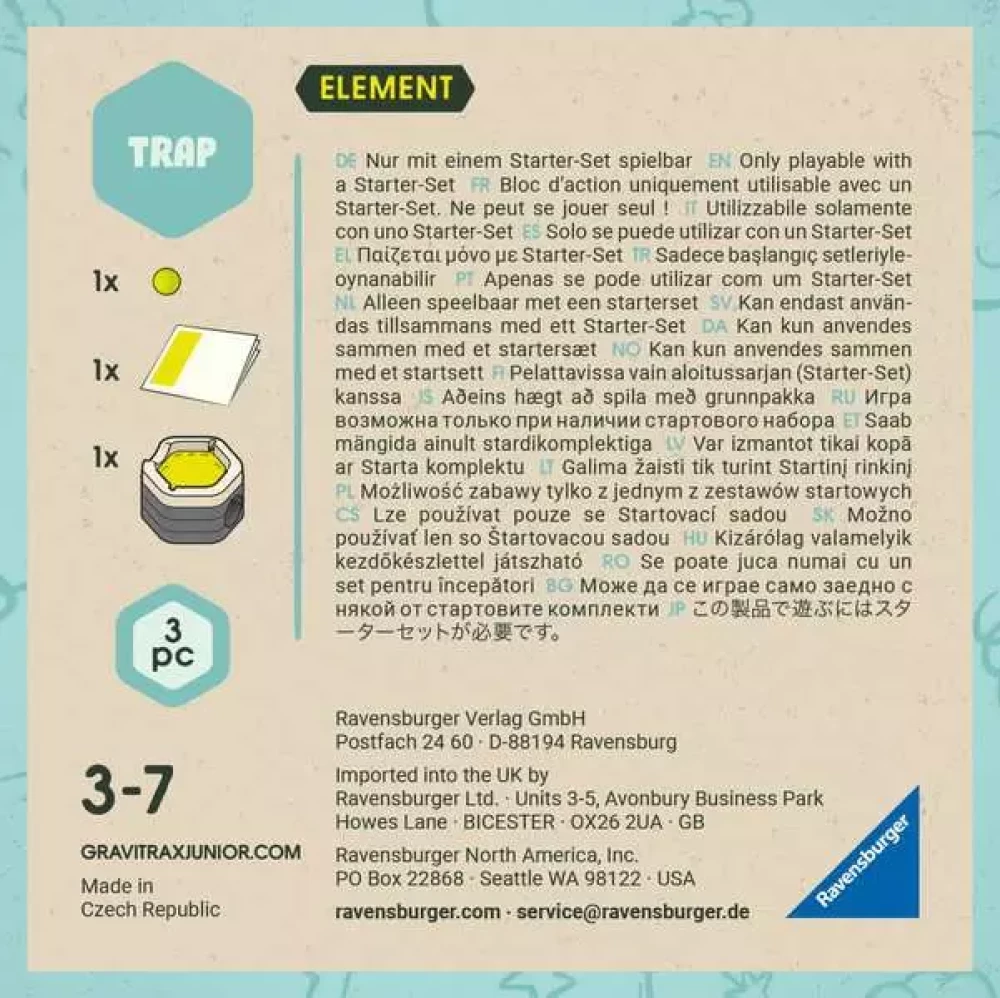 Täienduseks konstructori - GraviTrax Junior Element Trap