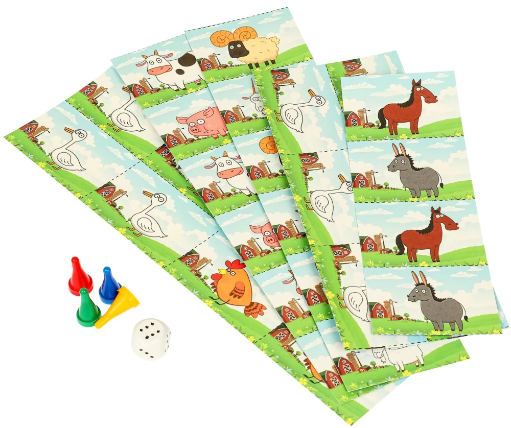 Gra planszowa - Niebieski traktor. Wesoła farm