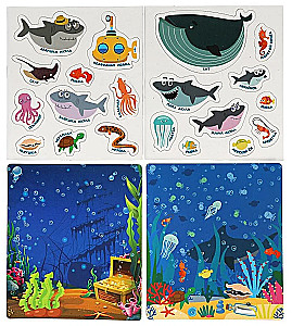 Educational Board Game - Underwater World. Baby Shark. Magnetic
