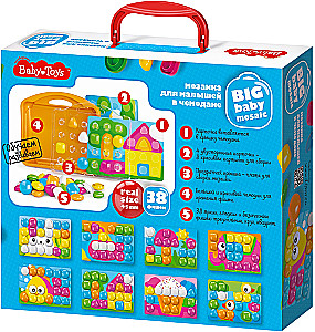 Mozaika dla maluchów - Kaczuszki, w walizce 38 elementów. Guziki z szablonami