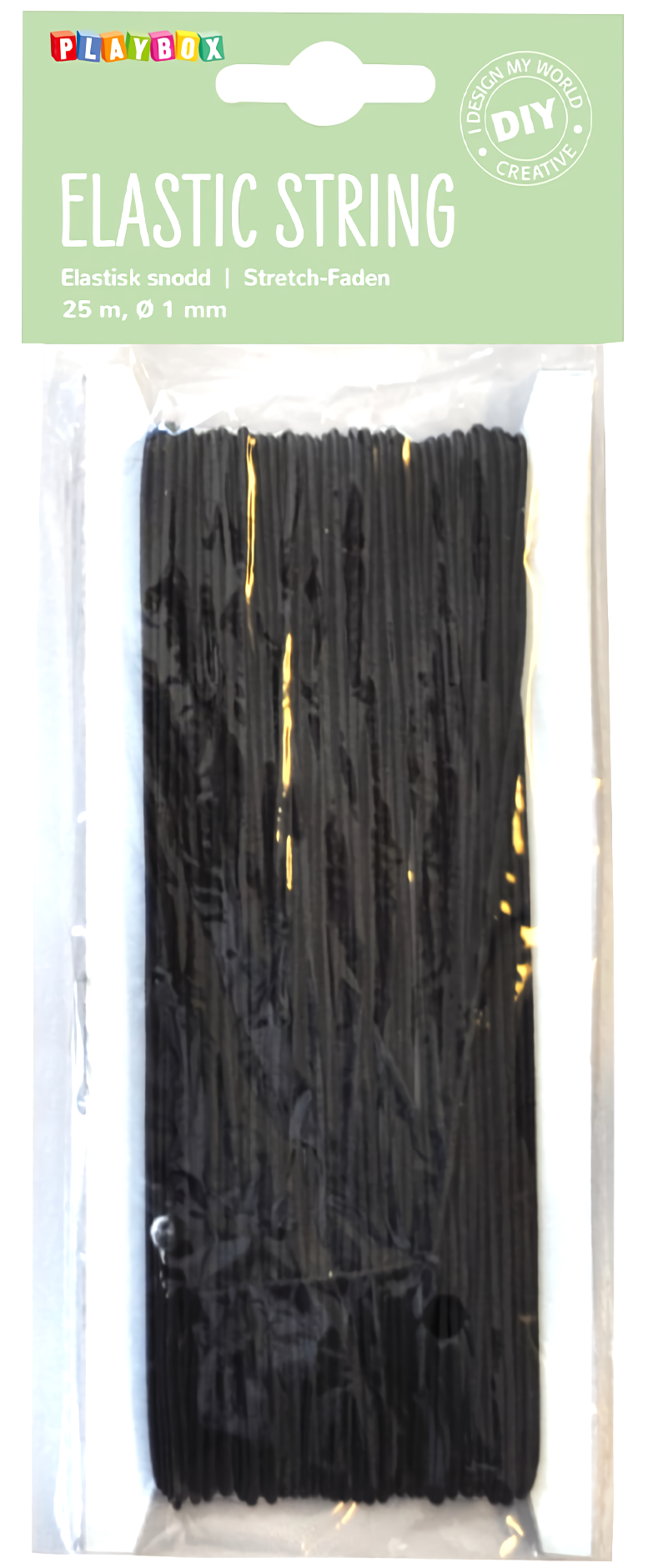 Elastīga virve, 25 m, melna