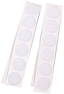 Klettverschlüsse-Set, 12 Stück, weiß