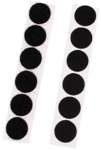 Kleepuvate padjakestega komplekt, 12 tk, mustad