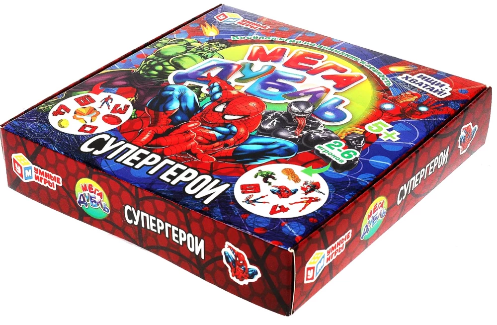 Настольная карточная игра - Мегадубль. Найди пару. Супергерои