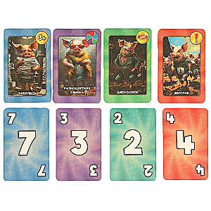 Настольная карточная игра - Свин и туз. 80 карт