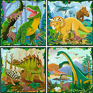 Puzzle - Puzzle up. Dinosaurs, 4in1