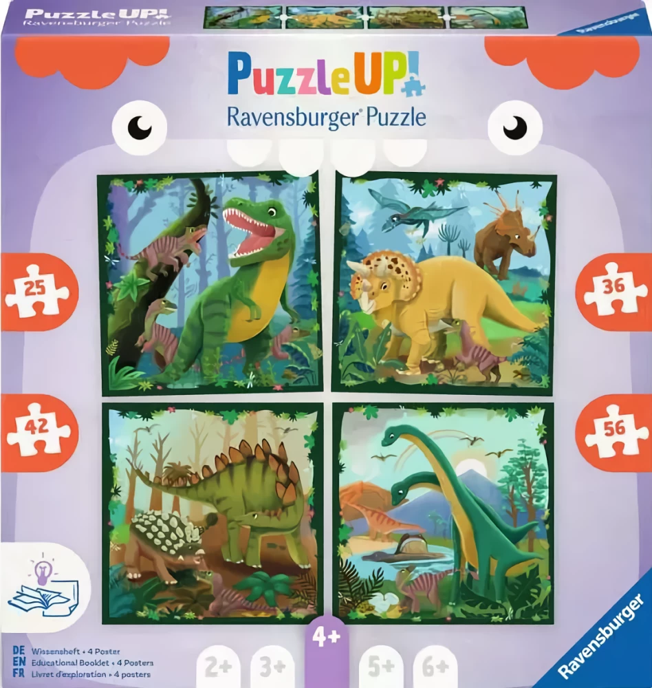 Puzzle - Puzzle up. Dinosaurs, 4in1