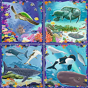 Пазл - Puzzle up. Ocean life, 4in1