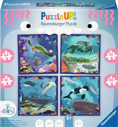 Пазл - Puzzle up. Ocean life, 4in1