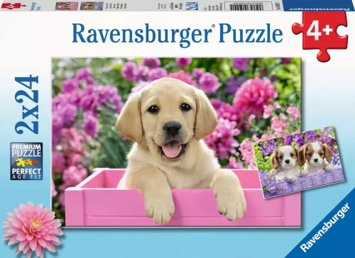 Пазл:2x24 - Друзья с пушистыми хвостиками