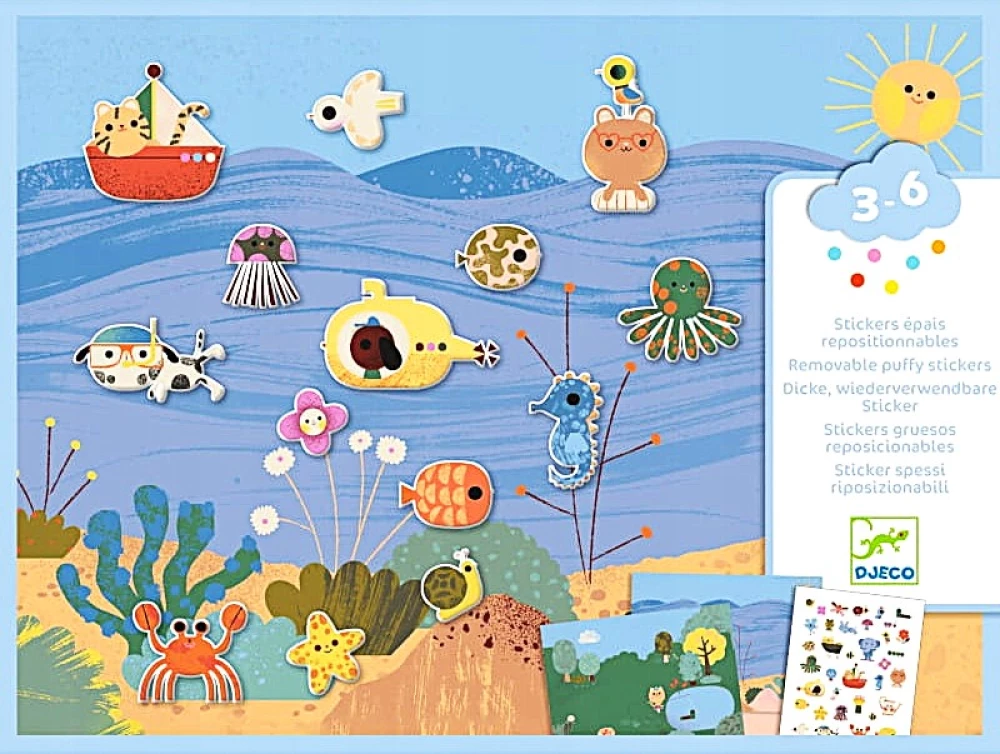 Многоразовые наклейки. Лето