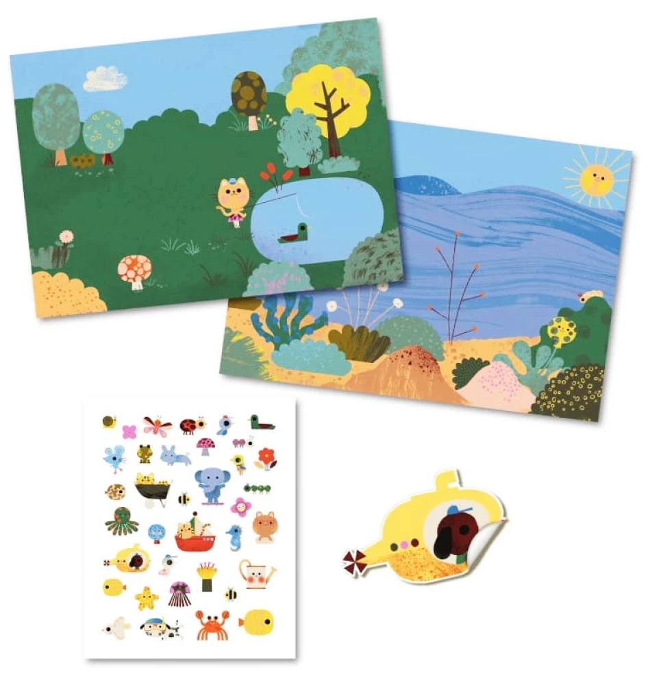 Многоразовые наклейки. Лето