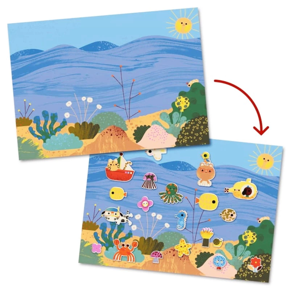 Многоразовые наклейки. Лето