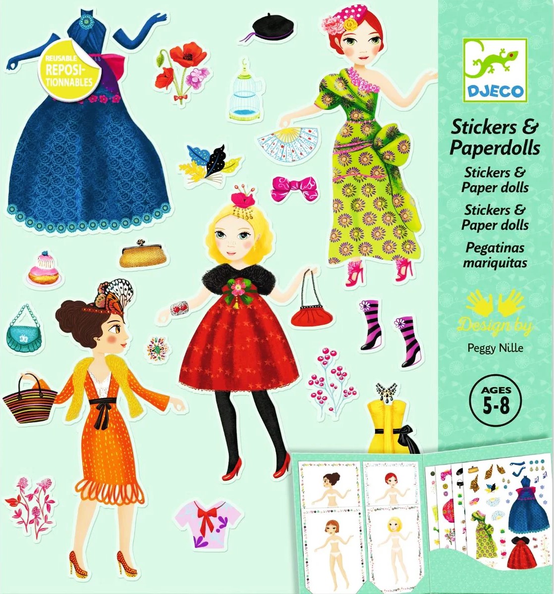 Reusable Stickers - Big Fashion + Doll Cards