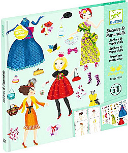 Многоразовые наклейки - Большая мода + карточки с куклами