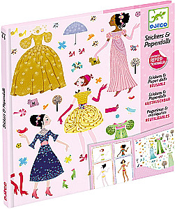 Многоразовые наклейки - Платья на 4 сезона + бумажные куклы