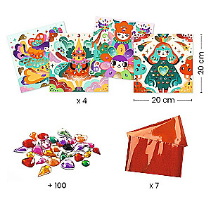 Kunstikomplekt fooliumi ja kristallkividega. Harmoonia