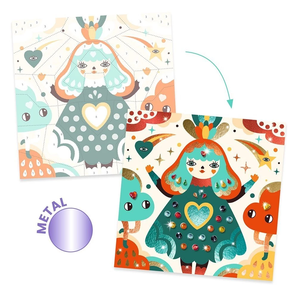 Kunstikomplekt fooliumi ja kristallkividega. Harmoonia