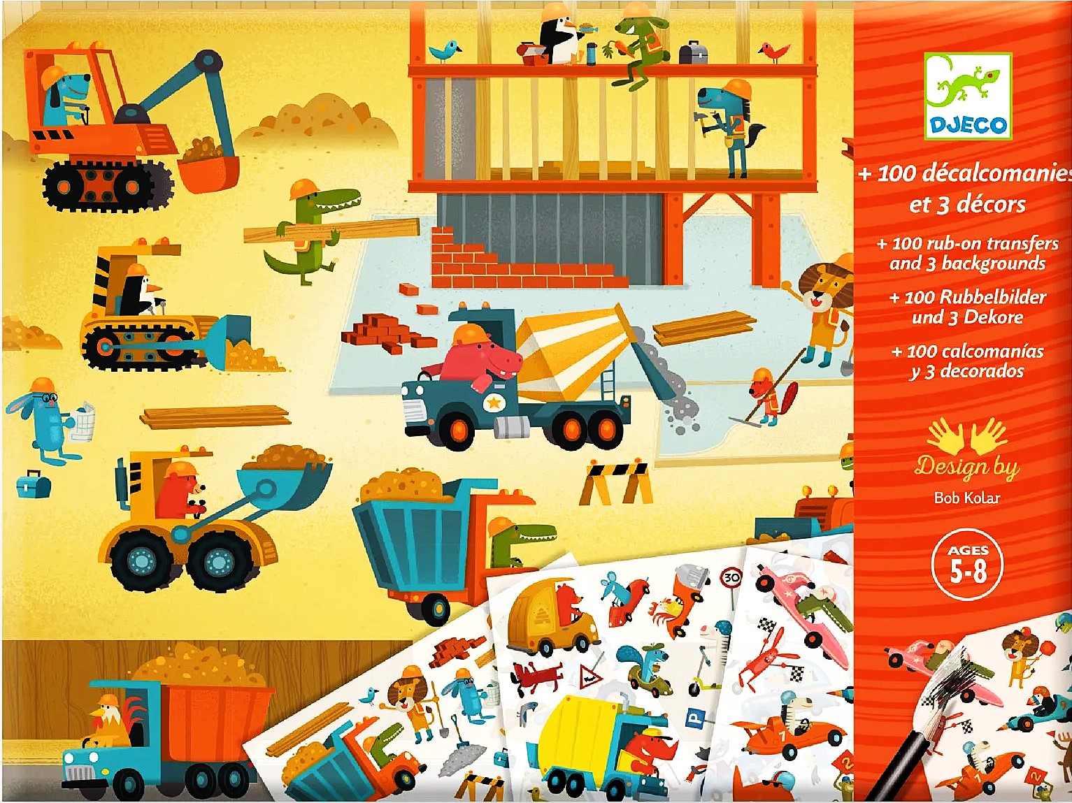 Creative Kit - Asphalt. Set of erasable pictures with transport