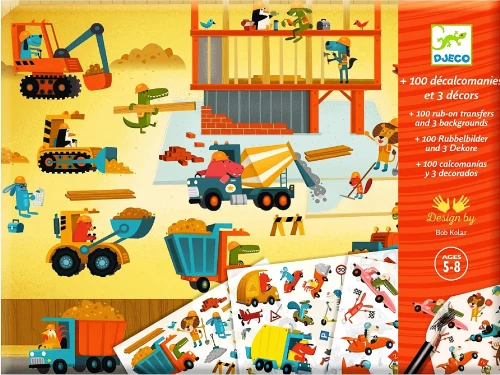 Набор для творчества - Асфальт. Набор стираемых картинок с транспортом