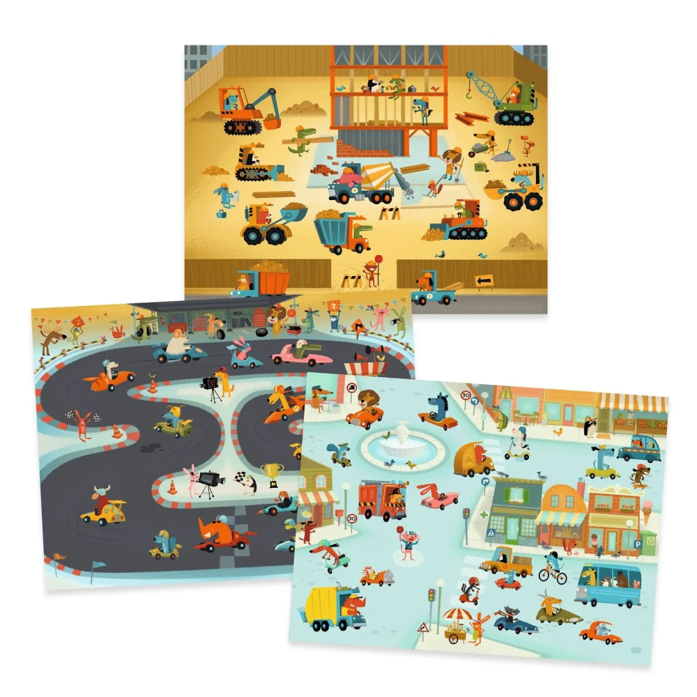 Набор для творчества - Асфальт. Набор стираемых картинок с транспортом