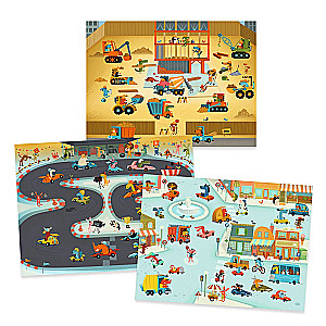 Набор для творчества - Асфальт. Набор стираемых картинок с транспортом