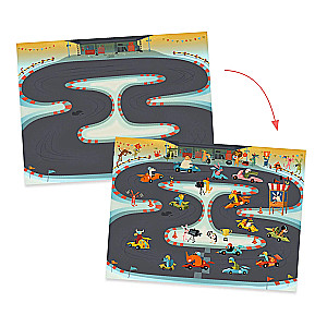 Набор для творчества - Асфальт. Набор стираемых картинок с транспортом